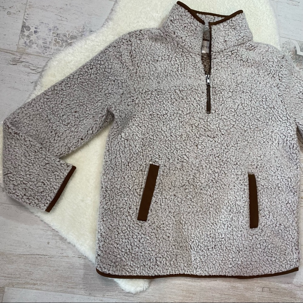 Olive and Oak Fuzzy 1/4 Zip Pullover - Picture 2 of 13